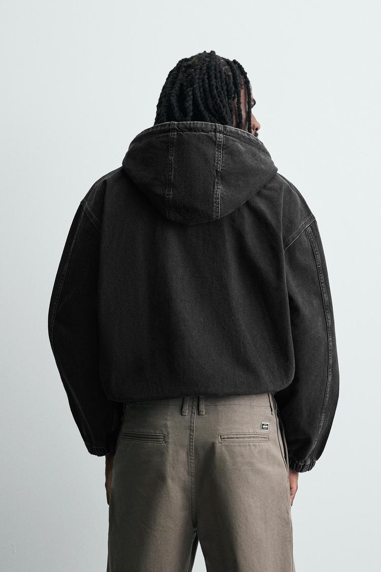 WASHED HOODED JACKET