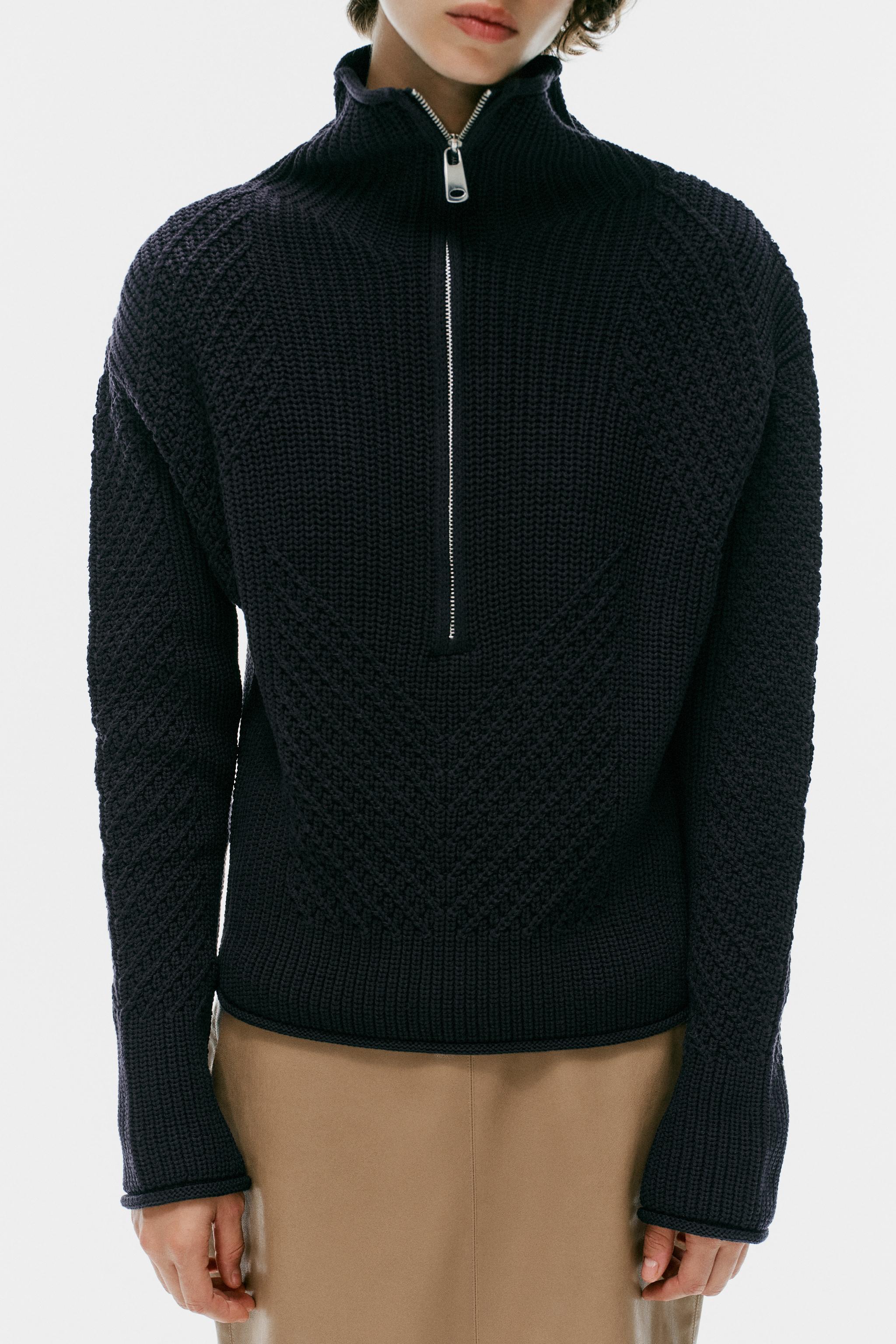 Женские свитеры Zara STRUCTURED KNIT JUMPER — фото 4