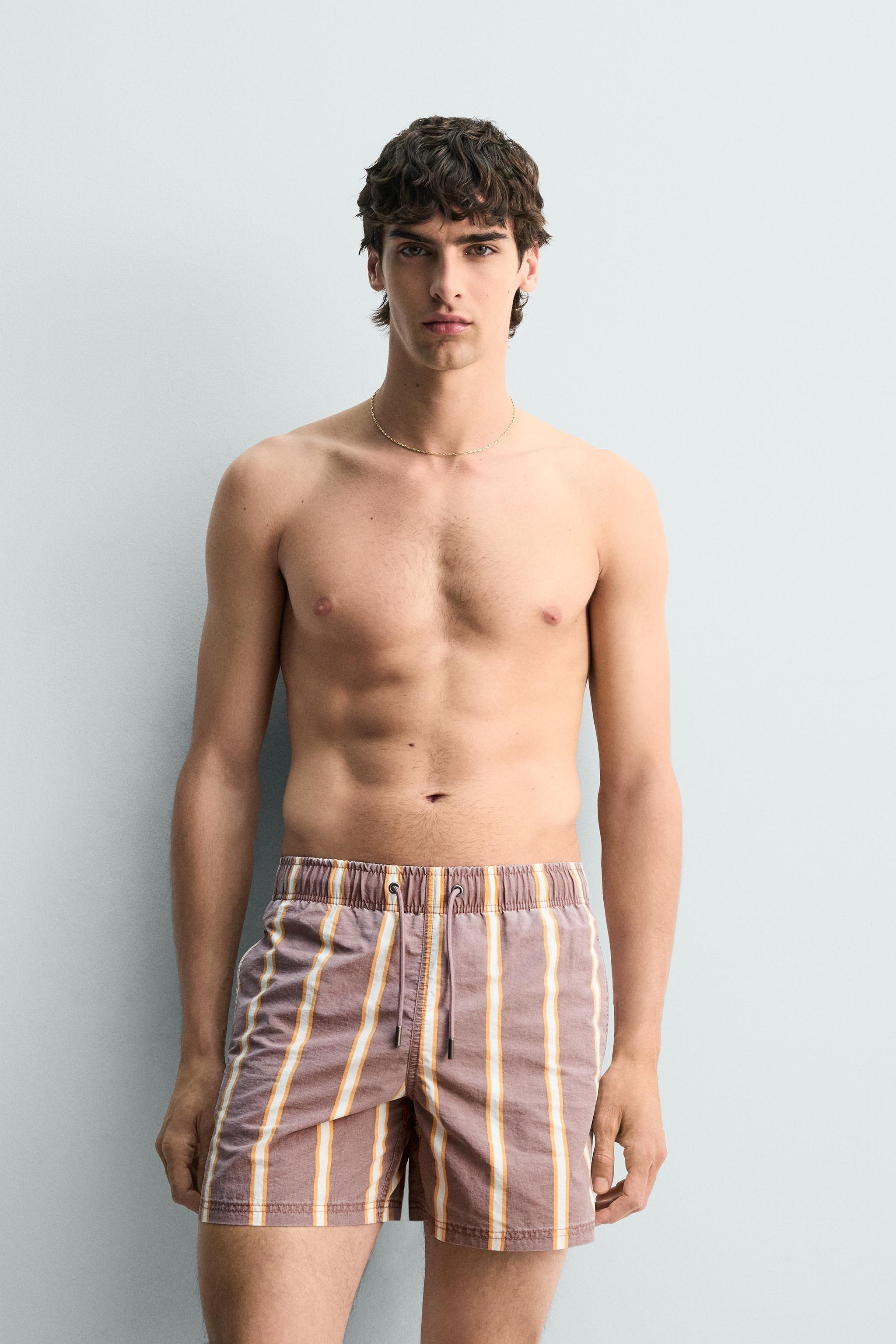 MAILLOT DE BAIN LONG À RAYURES