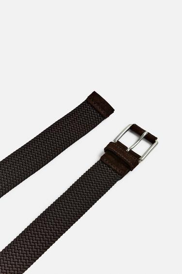 BRAIDED STRETCH BELT - Brown by Zara