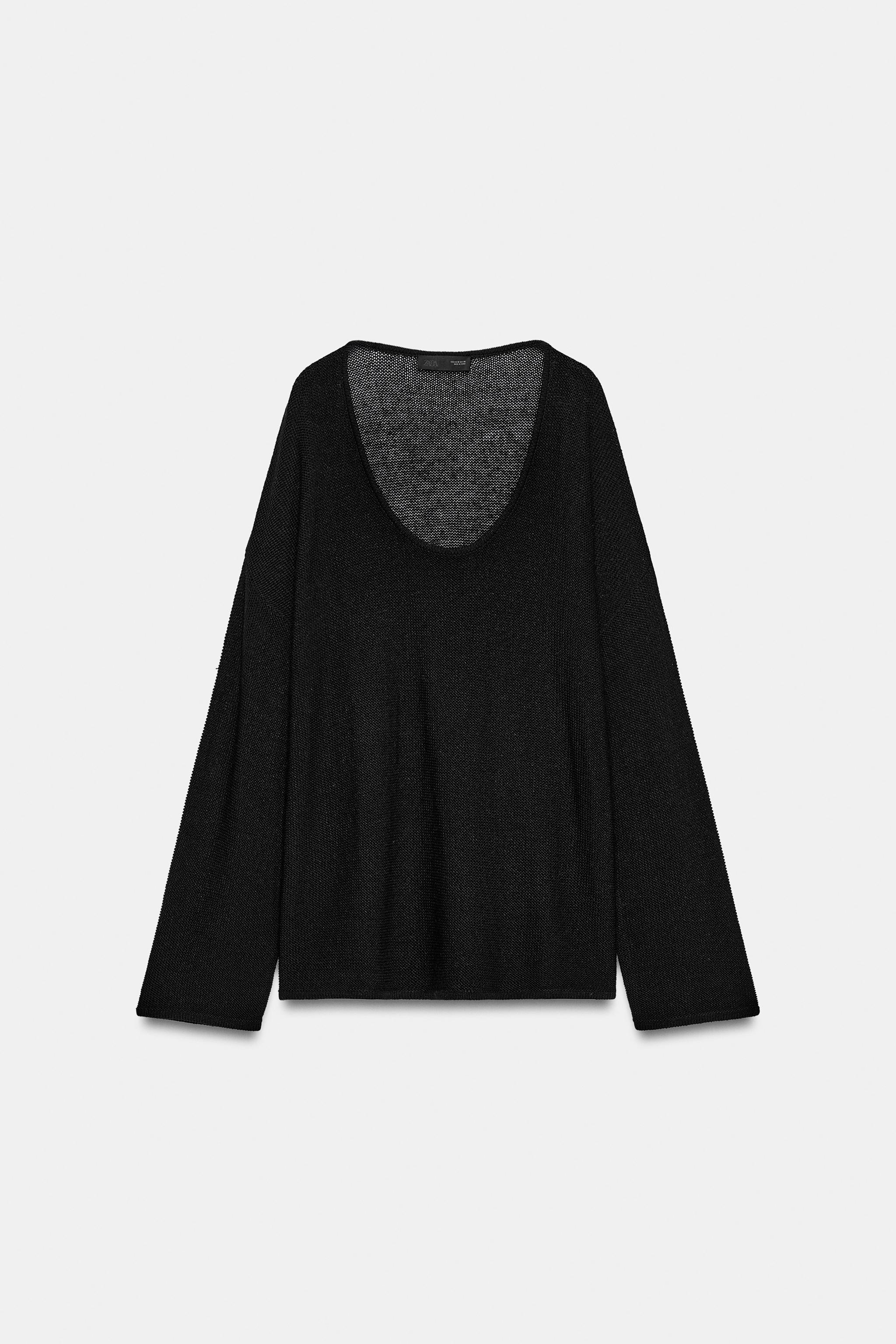 Женские свитеры Zara ROUND NECK KNIT SWEATER — фото 7
