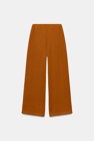RUSTIC STRAIGHT FIT TROUSERS - Ochre by Zara - Image 6