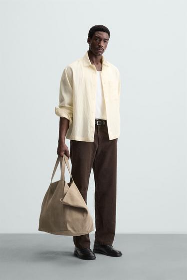 STRIPED TEXTURED SHIRT - Vanilla by Zara - Image 0