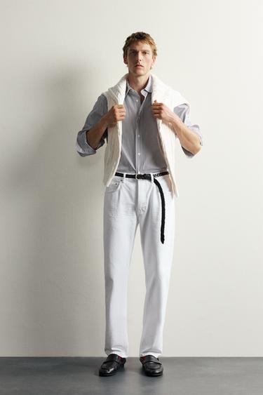 JEANS STRAIGHT FIT AARON LEVINE X ZARA - Blanco de Zara