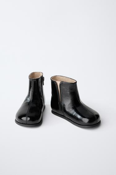 QUILTED LEATHER BOOTS - Black by Zara - Image 2