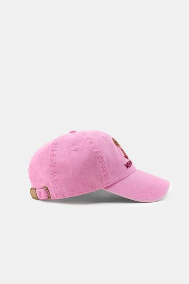 CASQUETTE EN SERGÉ BRODERIE CANICHE - Rose de Zara - Image 4