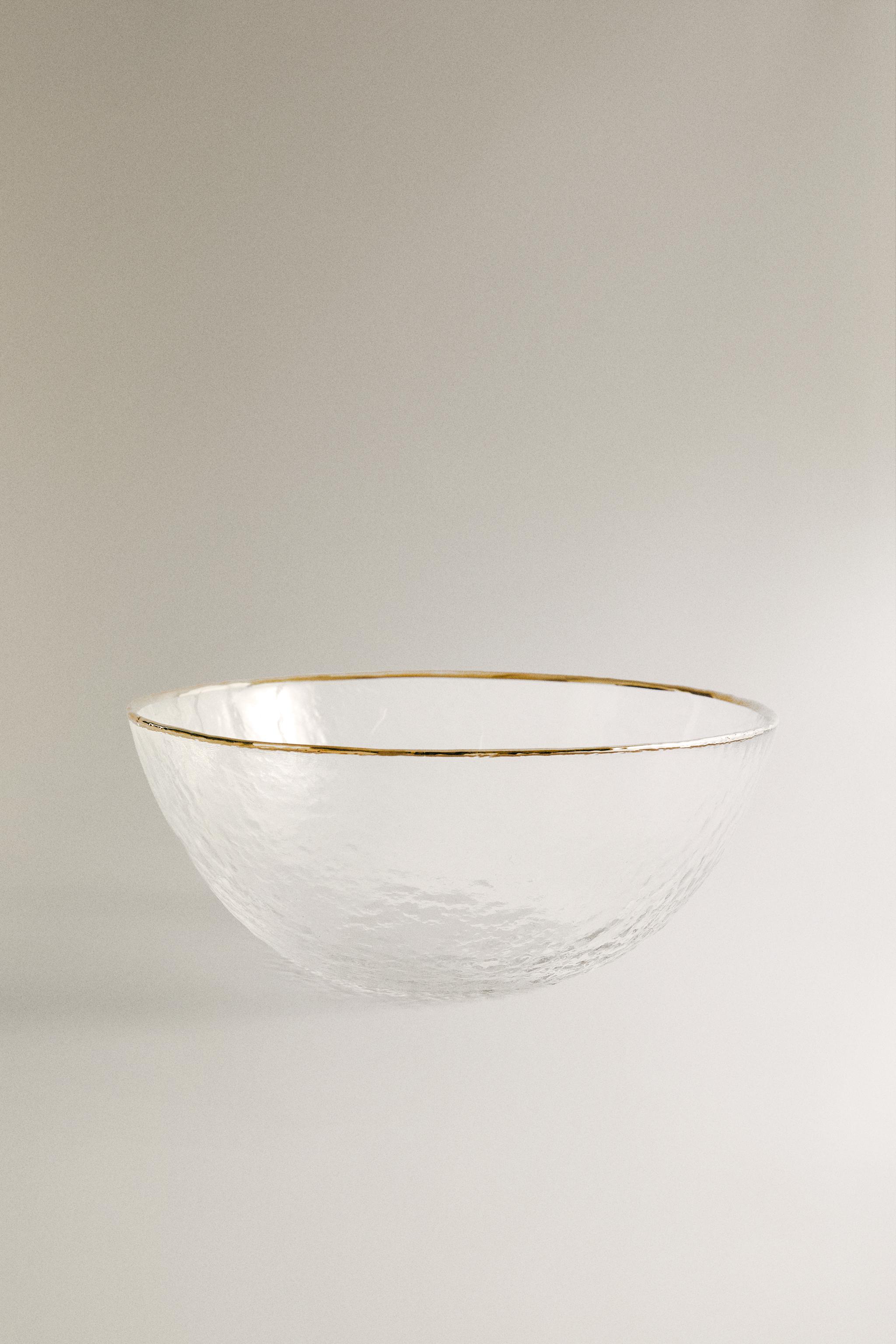 BOL EN VERRE RELIEF FILET DORÉ