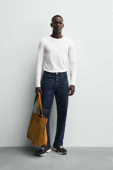 BLUZË SLIM FIT BAZIKE - I bardhë nga Zara