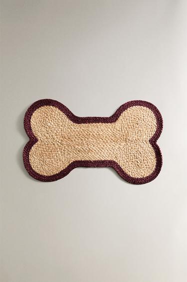 JUTE BONE PET RUG - Burgundy by Zara