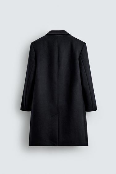 REGULAR FIT WOLLMANTEL - Marineblau von Zara