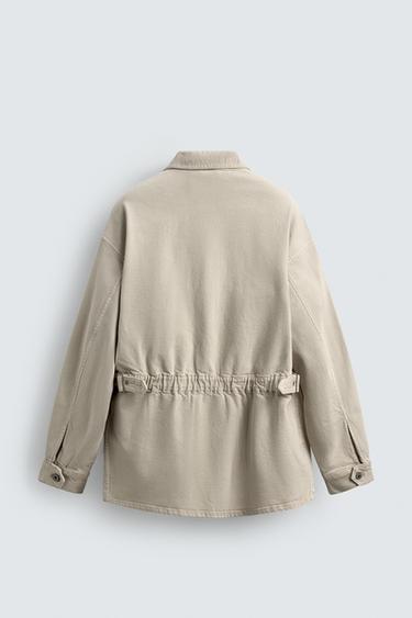 DENIM JACKET WITH POCKETS - Ecru by Zara - Image 9