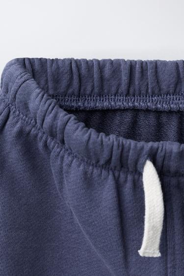 BERMUDA EN MOLLETON AVEC INSCRIPTION - Bleu moyen de Zara - Image 2