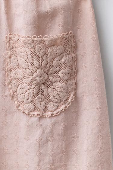 DRESS AND LACE TRIM BRIEFS - Dusty pink by Zara - Image 4