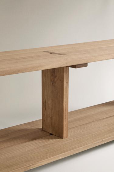 ÉTAGÈRE EN BOIS D'ORME À DEUX TABLETTES - Beige clair de Zara - Image 3