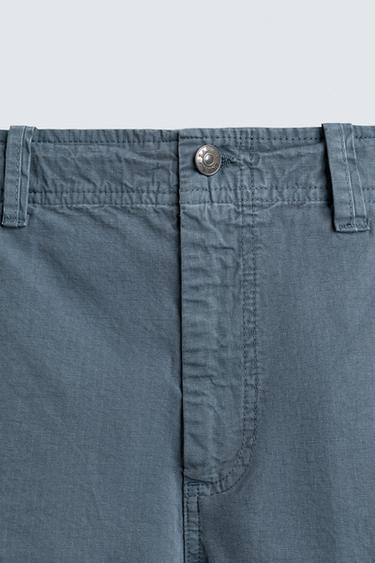 BERMUDA CARGO COUPE DÉCONTRACTÉE - Bleu de Zara - Image 8