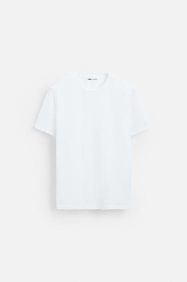 CAMISETA BÁSICA SLIM FIT - Blanco de Zara