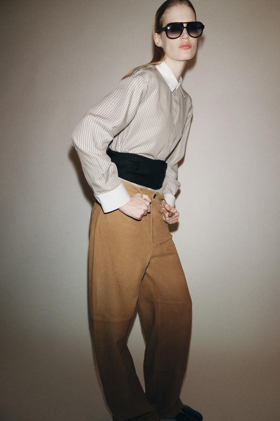 ZW COLLECTION CONTRAST STRIPED SHIRT