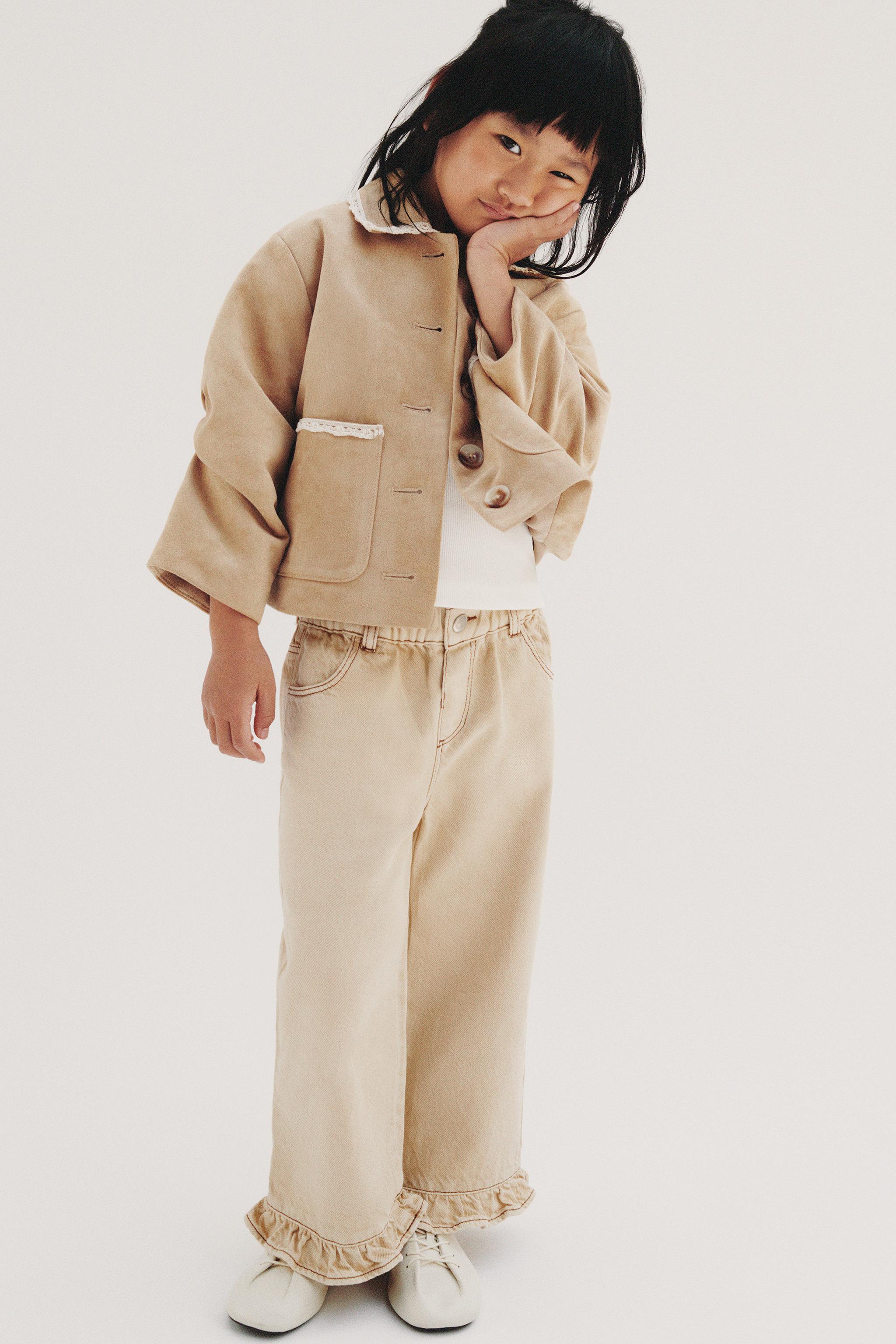 RUFFLED TWILL CULOTTES
