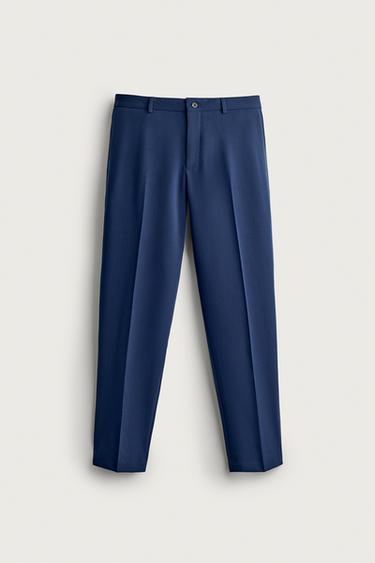 Zara SLIM FIT SUIT PANTS - Bluish