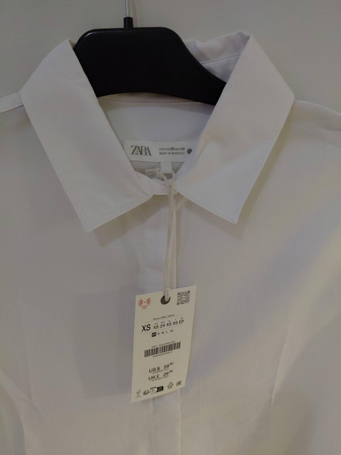 ZW COLLECTION ASYMMETRIC POPLIN SHIRT - Image 2