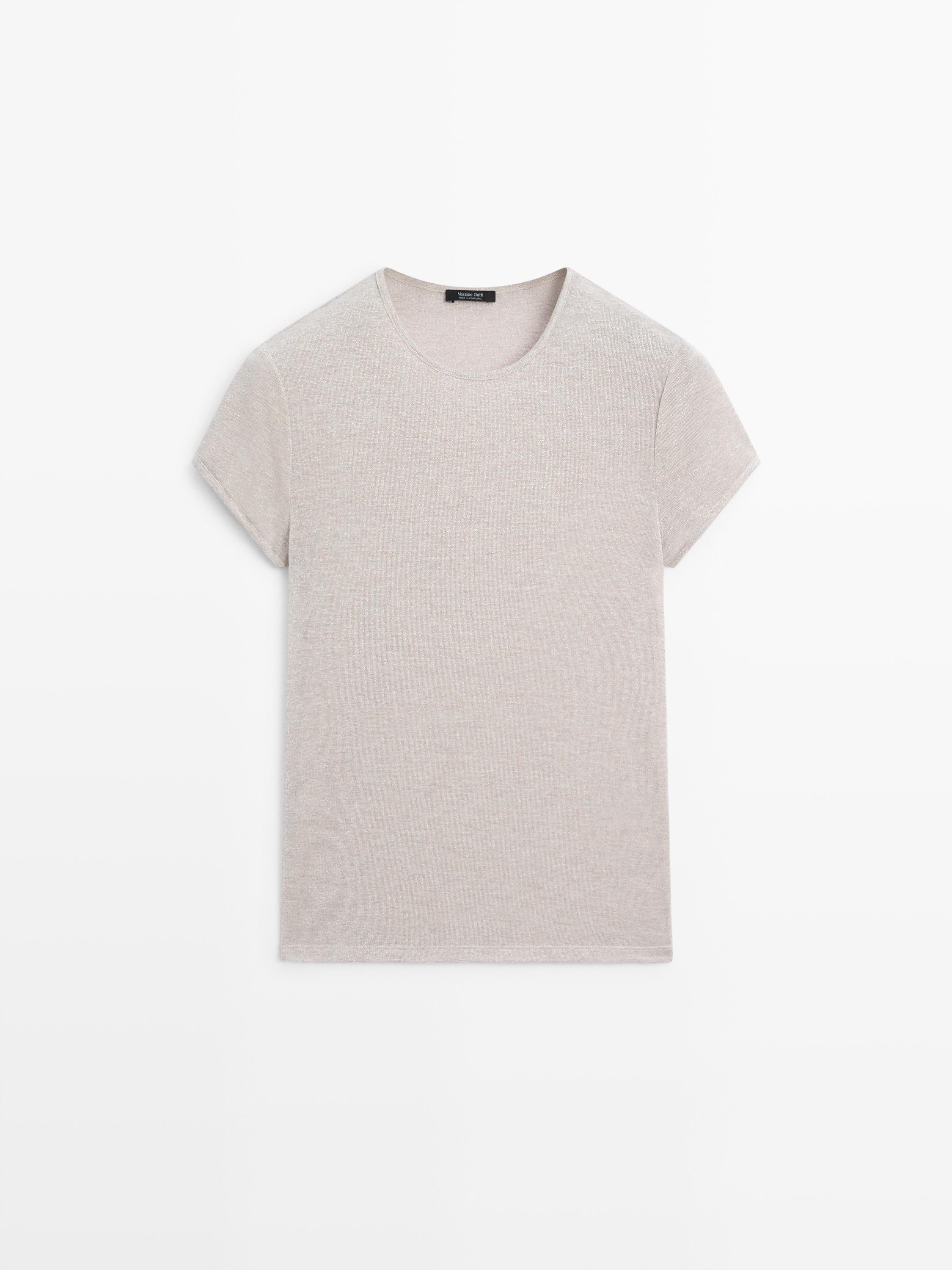 T-shirt à manches courtes détails brillants