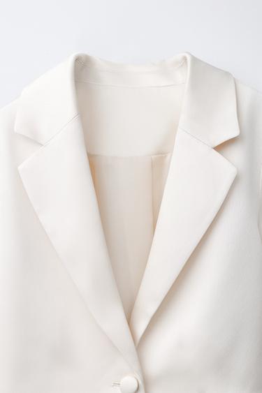 VESTE SATINÉE À PLUMES - Cave de Zara - Image 2