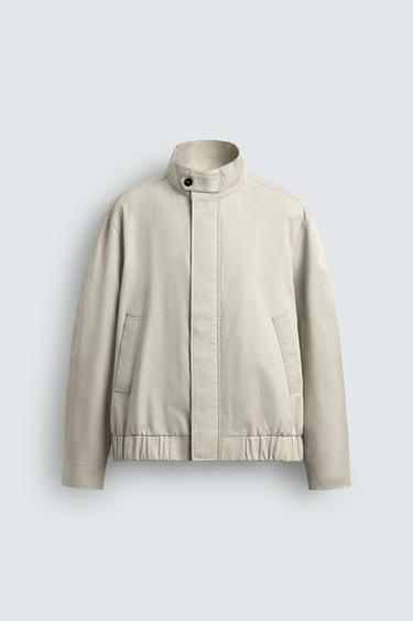 LIGHTWEIGHT COTTON JACKET - Stone by Zara