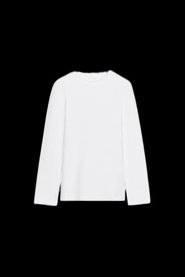 LANGARM-INTERLOCK-SHIRT - Weiß von Zara