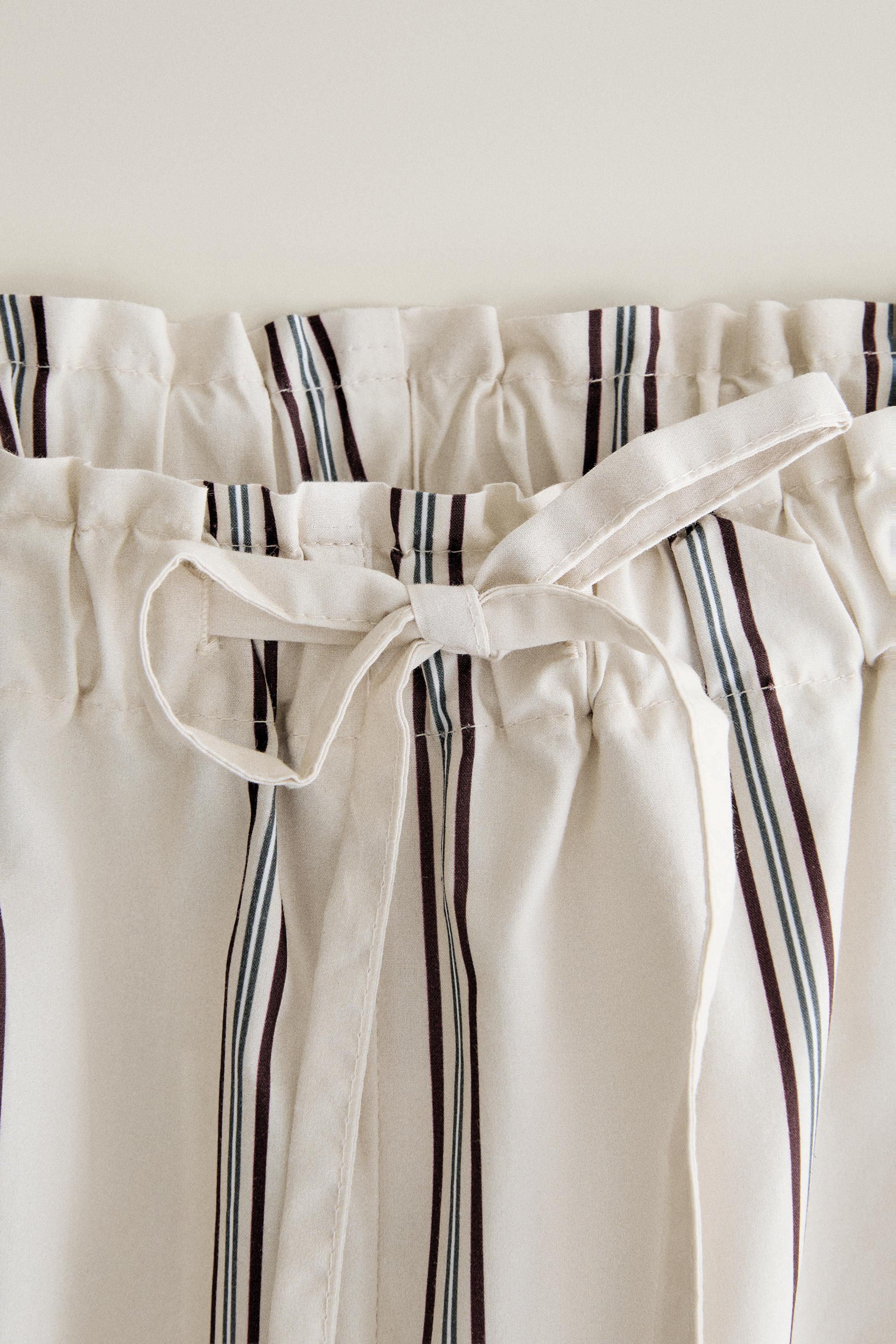 STRIPED COTTON TROUSERS