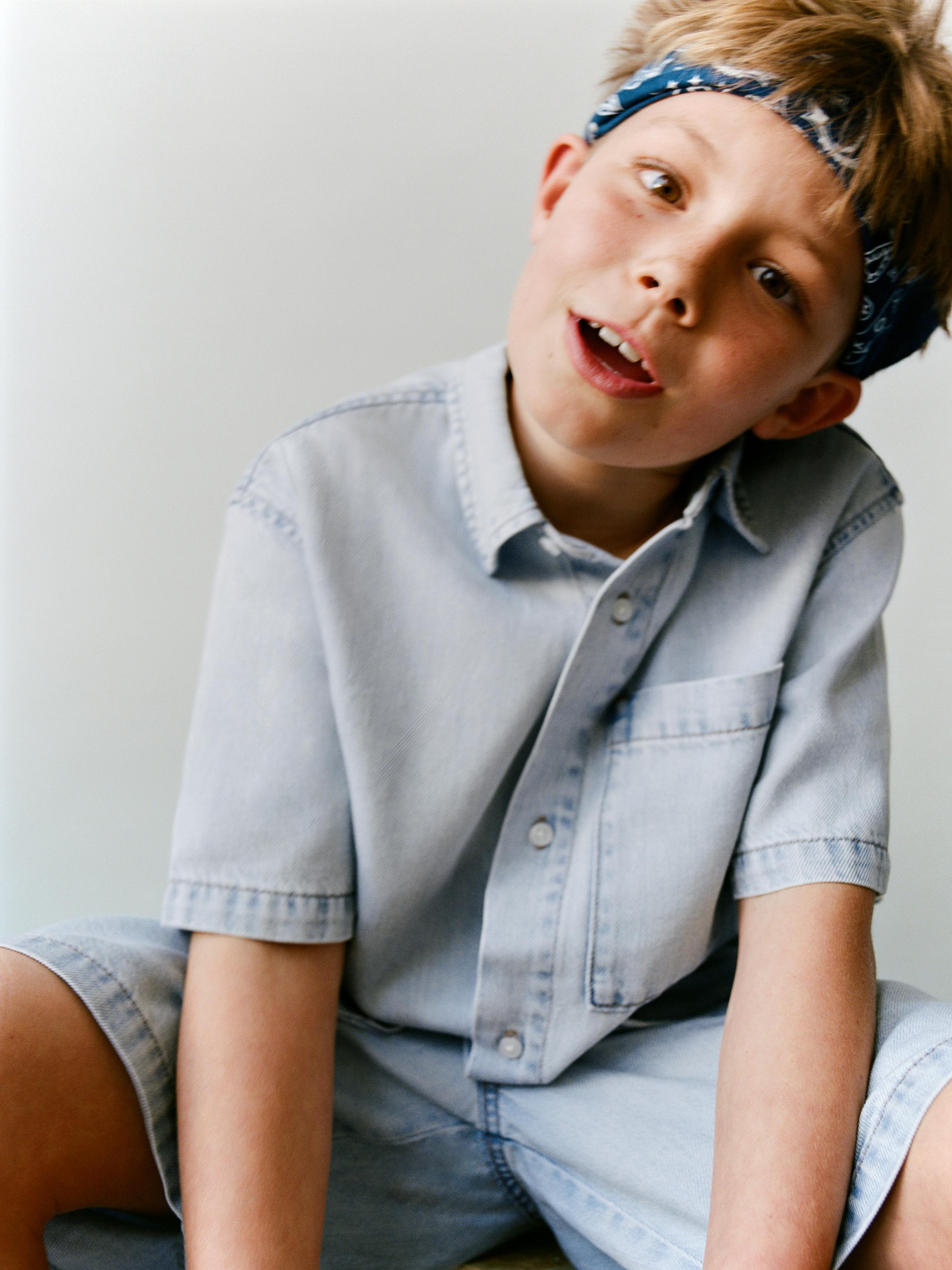 Chemise De Plage Garçon Zara Taille 5 Ans - Manches Courtes - Motif Plage - Neuf Avec étiquettes
