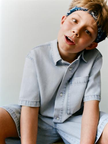 FLUID DENIM SHIRT - Blue by Zara