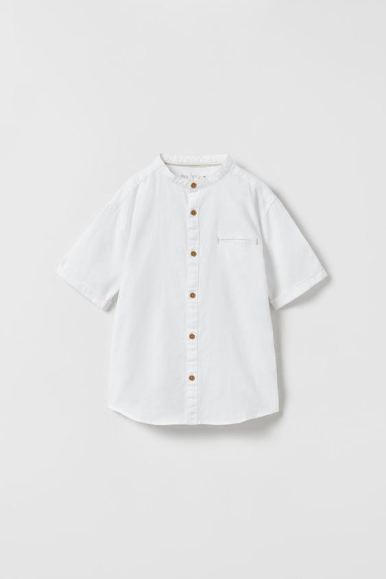 CAMISA ESTRUCTURA Blanco ZARA Chile