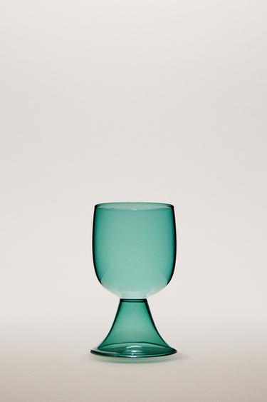 SHORT COLOURED BOROSILICATE GLASS X COLLAGERIE - Green by Zara