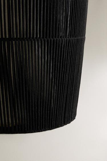 FABRIC-LINED LAUNDRY BASKET - Black by Zara - Image 4