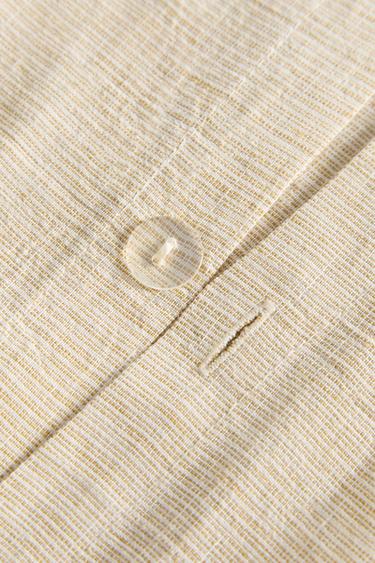 TEXTURED STRIPED DUVET COVER - Oyster-white by Zara