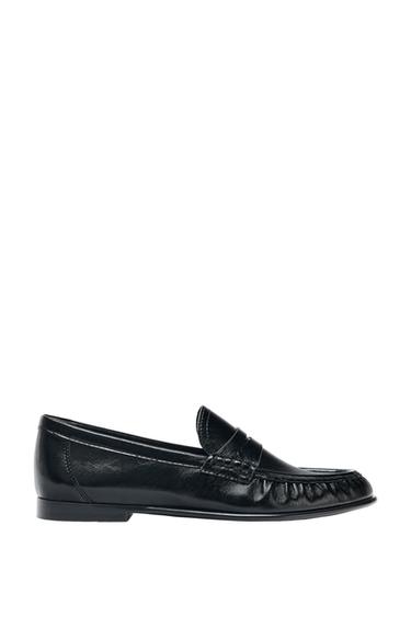 SOFT GATHERED LOAFERS - Black by Zara