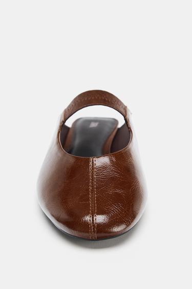 MULE BALLET FLATS - Brown by Zara - Image 3