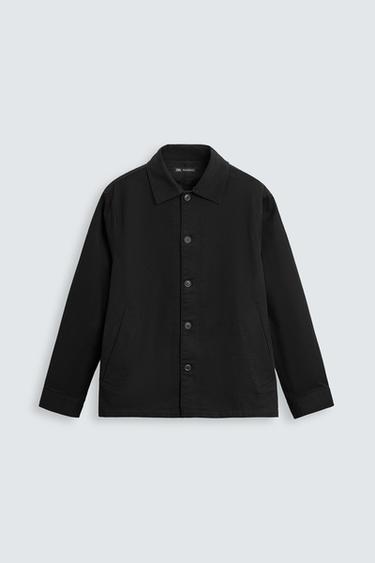 TEXTURED OVERSHIRT - Black by Zara