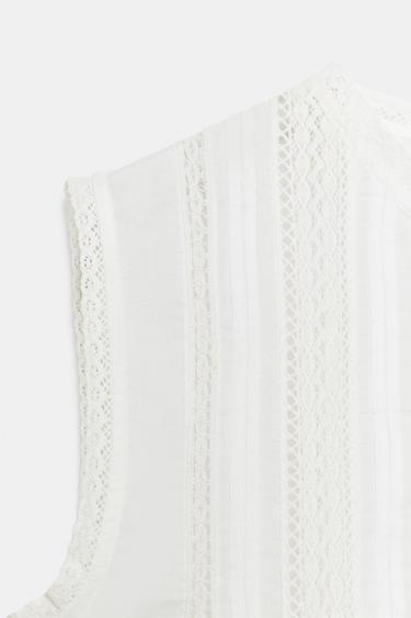 BLOUSE ROMANTIQUE BRODÉE ZW COLLECTION - Blanc de Zara - Image 6