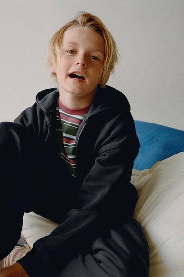 SUDADERA FELPA CREMALLERA - Gris antracita de Zara