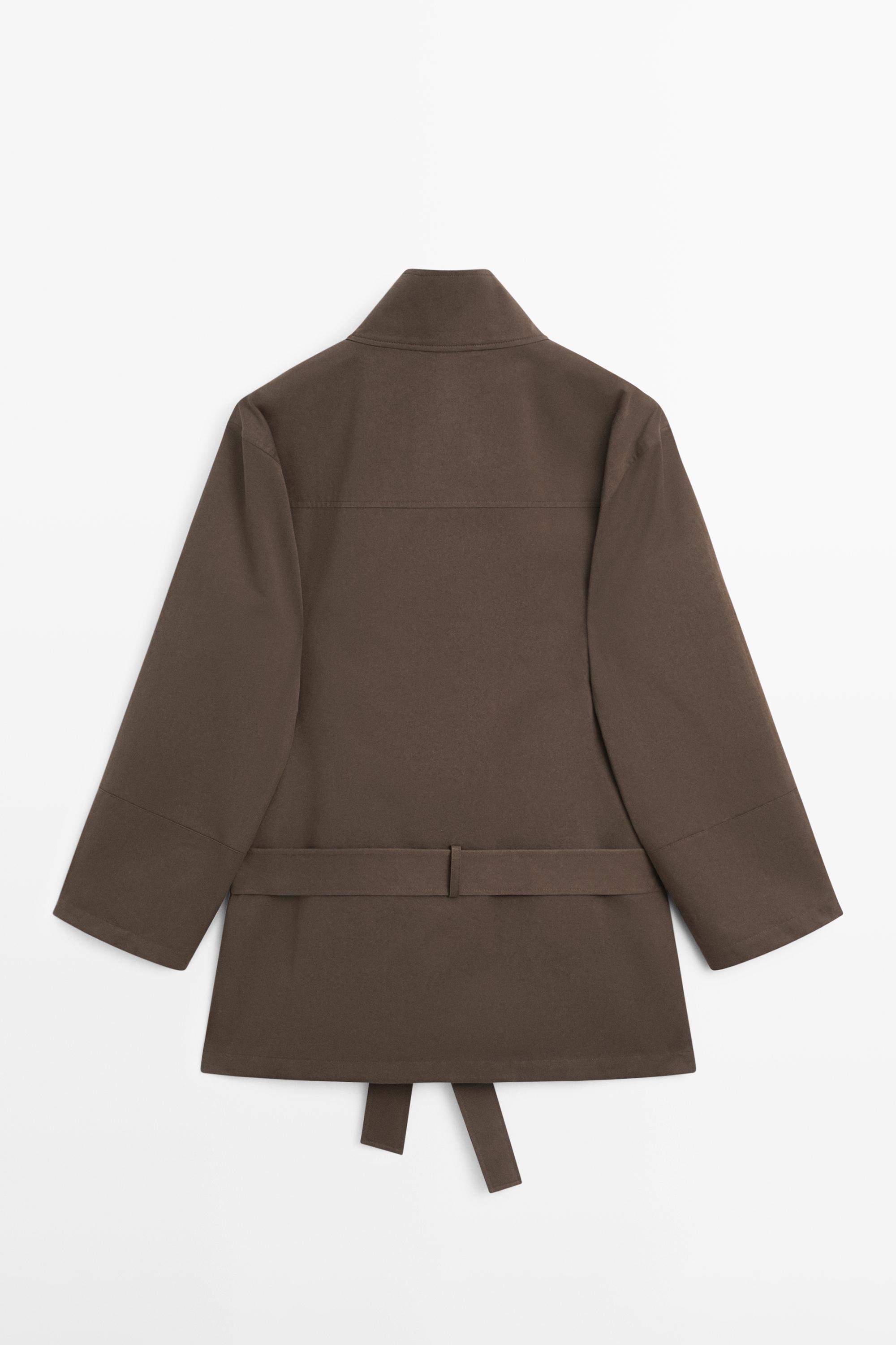Trench mi-long avec ceinture