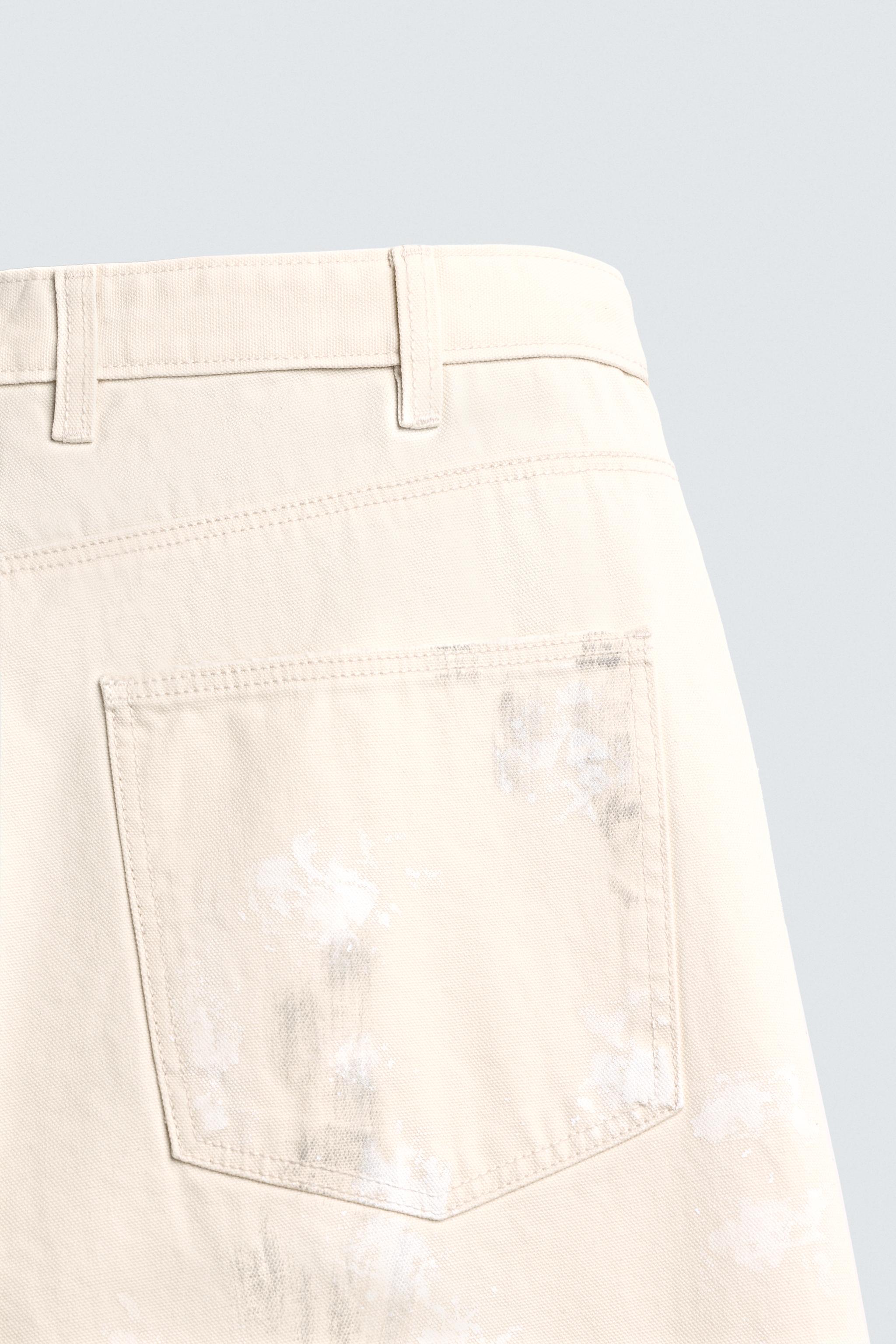 ABSTRACT PRINT TEXTURED PANTS