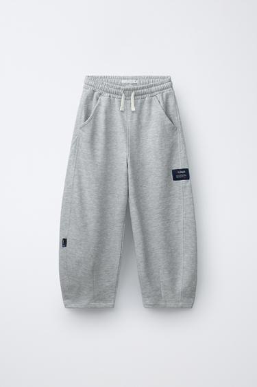 BARREL PLUSH TROUSERS - Grey marl by Zara