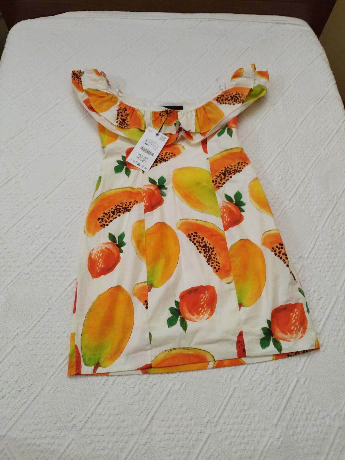 FRUIT PRINT RUFFLED MINI DRESS - Image 2