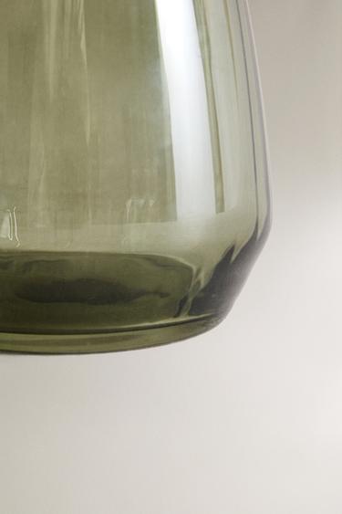 GLASS TUMBLER WITH LINE DESIGN - Green by Zara - Image 3