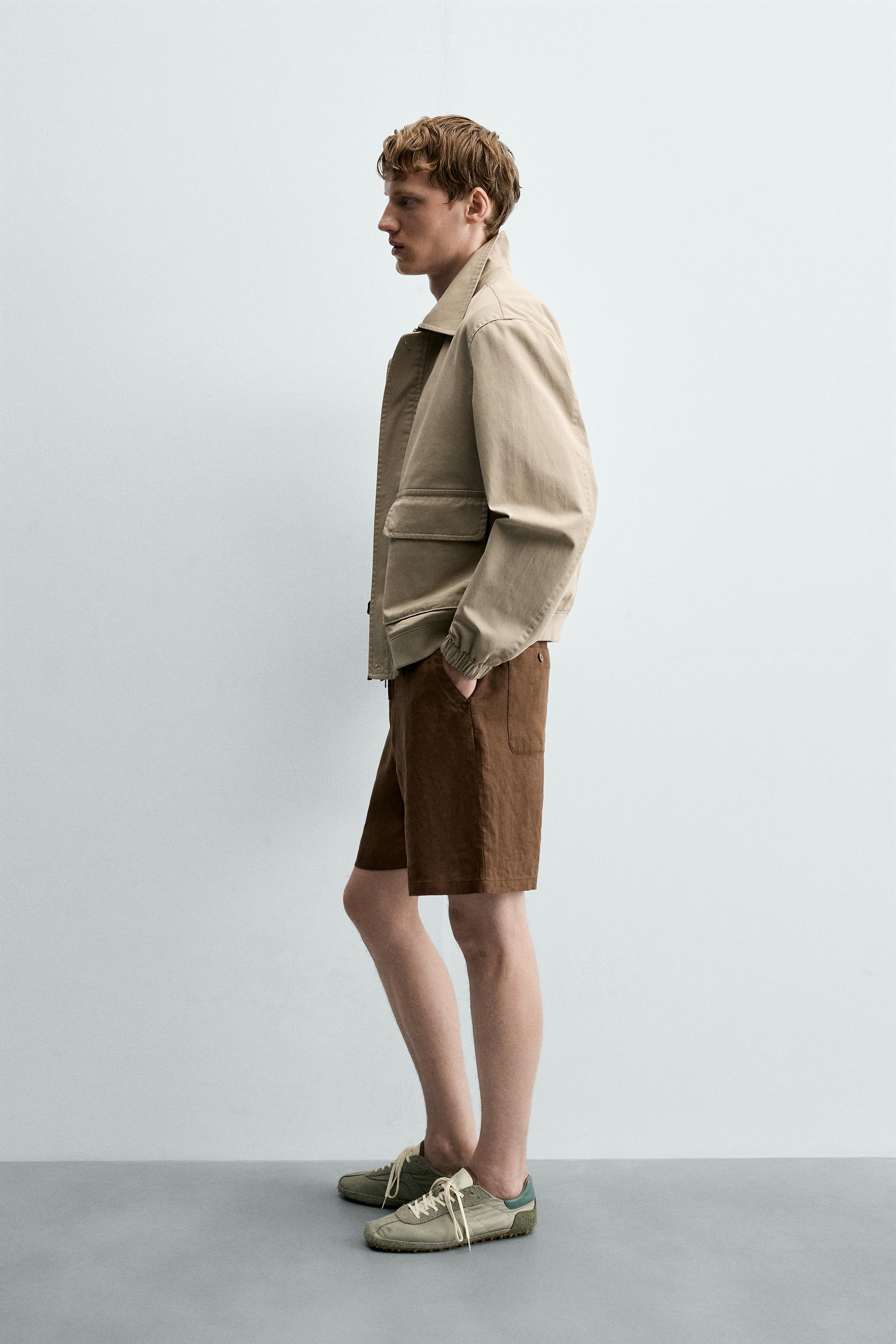 100% LINEN RELAXED FIT SHORTS