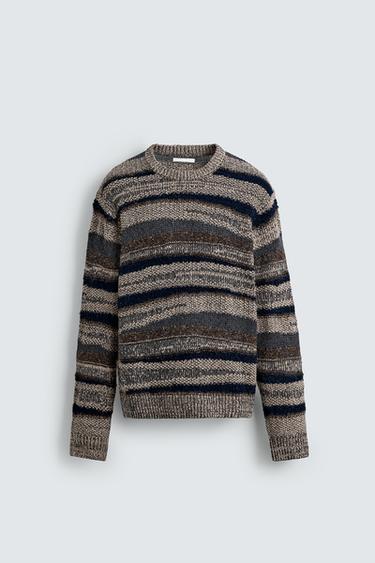 PULL EN JACQUARD À RAYURES - rayures de Zara - Image 5