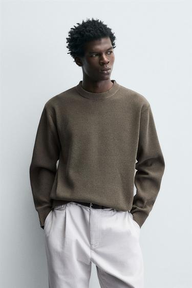 TEXTURED CHENILLE JUMPER - Moss green by Zara