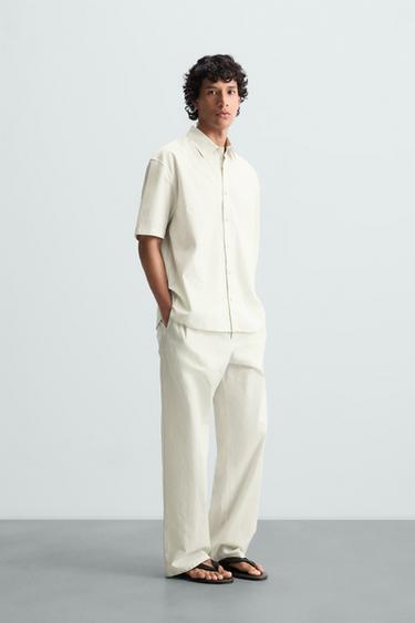 CAMISA ALGODÓN - CÁÑAMO RAYAS - Rayas de Zara - Imagen 0