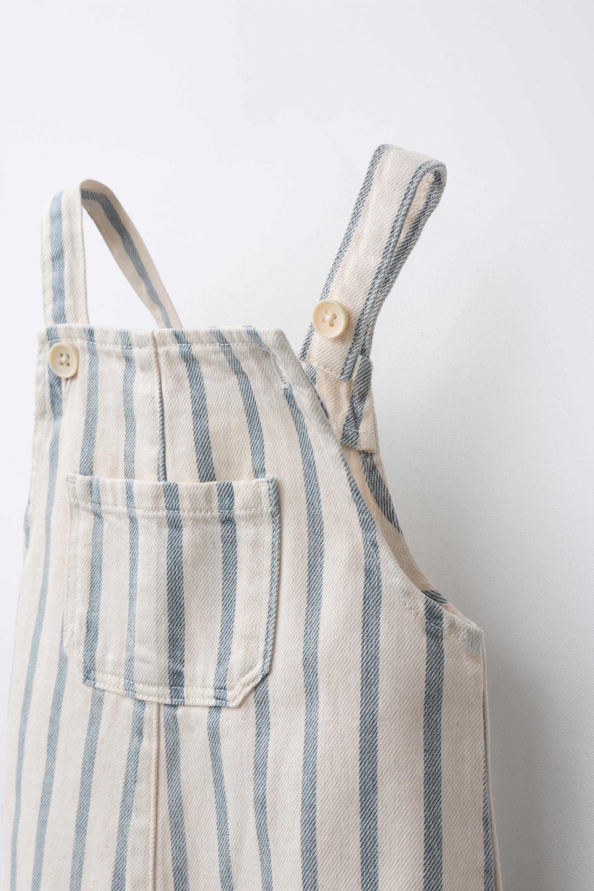 Детские шорты Zara STRIPED OVERALL SHORTS — фото 4